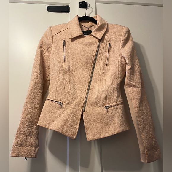 BCBGMaxAzria pink zippered, tailored blazer jacket - Picture 5 of 17